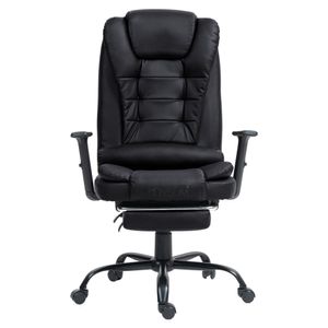 Silla Ergonomica de Oficina Gerencial con Base de Acero Roma Komsum Negro