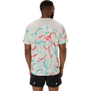 Polo ASICS Road All Over Print Ss Top Birch Hombre