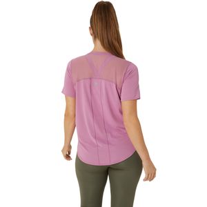 Top ASICS Road SS Soft Berry Mujer