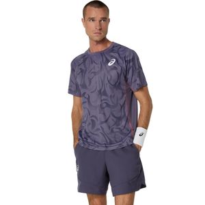 Polo ASICS Game Ss Top Greyish Purple Hombre