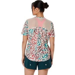 Polo ASICS Road All Over Print Ss Top Birch Mujer