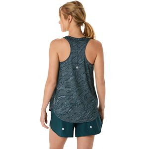 Bividi ASICS Road All Over Print Tank Saxon Green/Light Ube Mujer