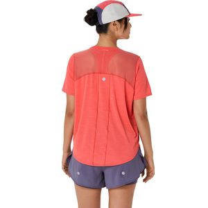 Polo ASICS Road Ss Top Coral Reef Mujer