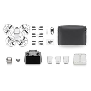 Drone DJI Flip Fly More Combo (GL) (DJI RC 2) con control remoto de pantalla, grabación en 4K UHD, fotos de 48MP, 3 baterías tiempo de vuelo 93 min