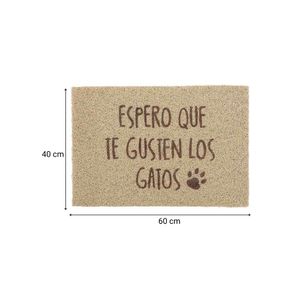Felpudo de PVC Atrapa Mugre Frases Mascotas 40x60cm Orange - Frase Aleatoria