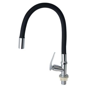 Llave Caño de Lavadero Flexible para Mueble Negro C&A 126226
