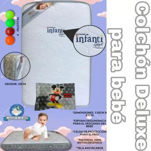 Colchon para Cuna Deluxe 110x67 cm Gris