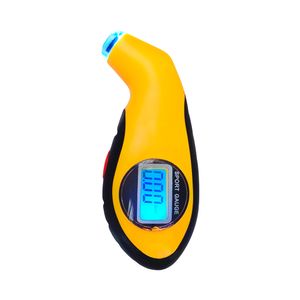 Barómetro Medidor Digital de Presión LCD Portátil para Llantas-Amarillo