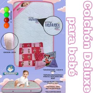 Colchon para Cuna Deluxe 110x67cm  Rosa