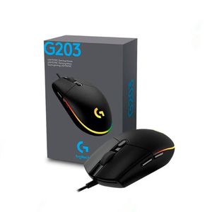 Mouse Gamer Logitech G203 con 6 Botones Programables Negro