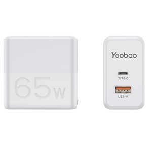 Cargador de pared Dual 65W Super Carga Yoobao Tipo A  Tipo C RY-U65