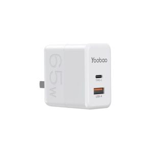 Cargador de pared Dual 65W Super Carga Yoobao Tipo A  Tipo C RY-U65