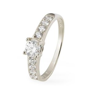 Anillo de Compromiso de Plata 925 Talla 7