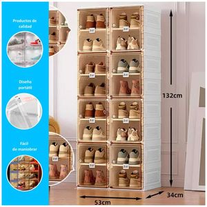 Zapatero plegable 8 pisos de 132 cm