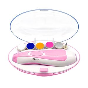 Limador de Uñas para Bebé y Adultos con 6 Cabezales Rosado