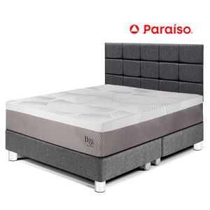 Dormitorio Royal Balanzze Queen Cabecera Blocks Gris