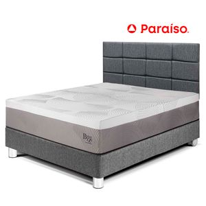 Dormitorio Royal Balanzze 2 Plazas Cabecera Blocks Gris
