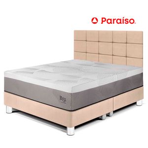 Dormitorio Royal Balanzze Queen Cabecera Blocks Champagne