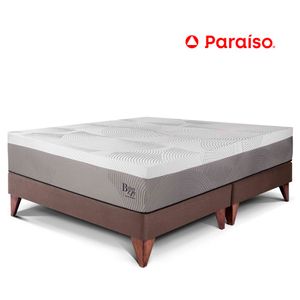 Cama Europea Balanzzee Queen Choco Bipanel