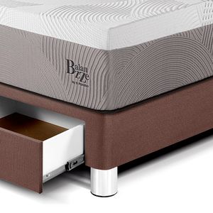 Cama con Cajones Balanzze King Choco Bipanel