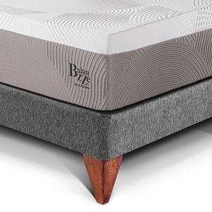 Cama Europea Balanzze 1.5 Plazas Gris Bipanel