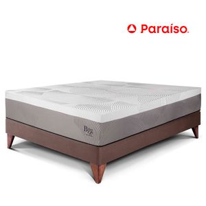 Cama Europea Balanzzee 1.5 Plazas Choco Bipanel