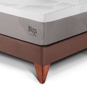 Cama Europea Balanzzee 1.5 Plazas Choco Bipanel