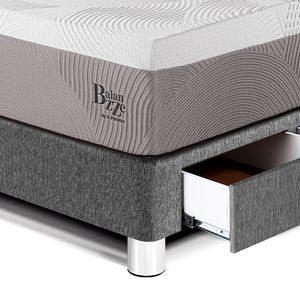 Cama con Cajones Balanzze 1.5 Plazas Gris Bipanel