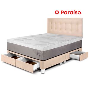 Dormitorio con Cajones Balanzze Queen Champ Bipanel