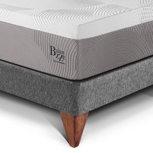 Dormitorio Europeo Balanzze Queen Gris Bipanel