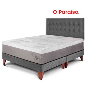 Dormitorio Europeo Balanzze King Gris Bipanel