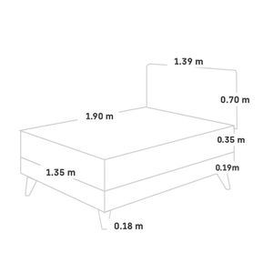 Dormitorio Europeo Balanzze 2 Plazas Choco Bipanel