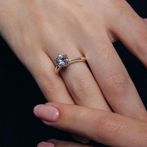 Anillo de Compromiso de Plata 925 Talla 6