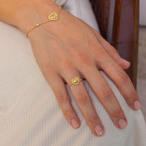 Anillo Bubble Heart Bañado en Oro 24K Talla 6