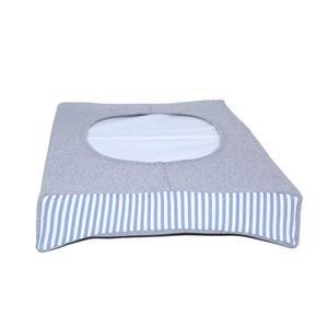 Colchón Cambiador Acolchonaditos Plomo Rayas Plomas