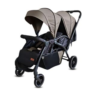 Coche Mellicero de Lujo KIDILO TWIN DOUBLE STROLLER  Café