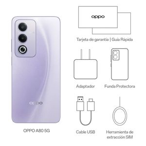 Smartphone OPPO A80 6.67" 8GB 256GB 50MP Lila