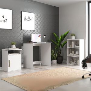 Escritorio + archivador + estante Blanco Moveis Sul