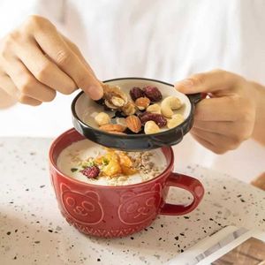 Juego De Taza Con Plato Diseño De Animales Kawaii Coleccionables Panda  998PP08