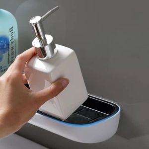Repisa Adhesiva para Baño con Colgador Negro  484NE03