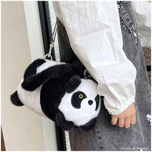 Bolso cartera Capibara Panda Kawaii niños y niñas Negro