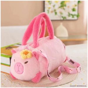 Bolso cartera Capibara Panda Kawaii niños y niñas Rosa