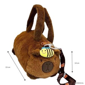 Bolso cartera Capibara Panda Kawaii niños y niñas Marron