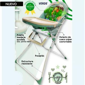 Silla de Comer para Bebe VOYAGE Verde