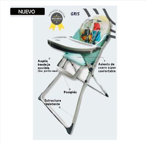 Silla de Comer para Bebe VOYAGE Gris