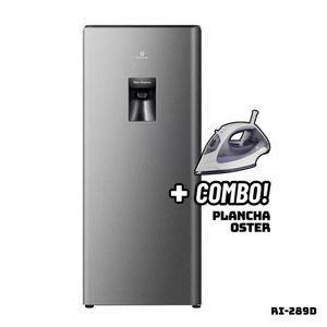 Refrigeradora INDURAMA 177 L Con DISP De Agua Plateado RI-289D + Plancha OSTER