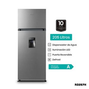 Refrigeradora HISENSE 205 L TOP Freezer Plateado RD267H