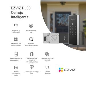 Cerradura DL03 Inteligente Desbloqueo Remoto Bateria - Ezviz