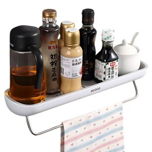Repisa Adhesiva para Baño con Colgador Gris  485GR03