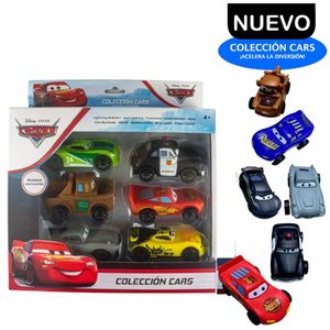 Set de Coches Vehículos A Friccion Pixar Cars 6 Pcs